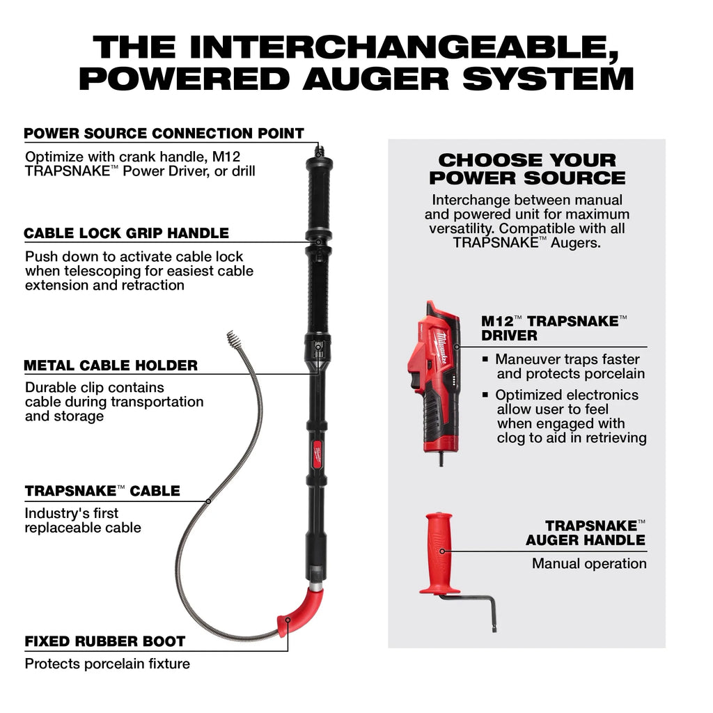 TRAPSNAKE™ 6' Toilet Auger