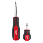 2pc 11-in-1 Multi-Bit Screwdriver and 6-IN-1 Stubby Multi-Bit Screwdriver Set