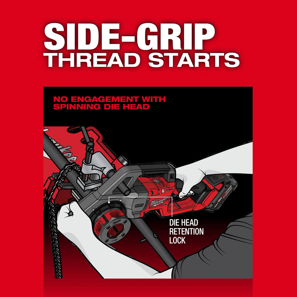 M18 FUEL™ Compact Pipe Threader w/ ONE-KEY™ w/ 1/2" - 1-1/4" Compact NPT Forged Aluminum Die Heads