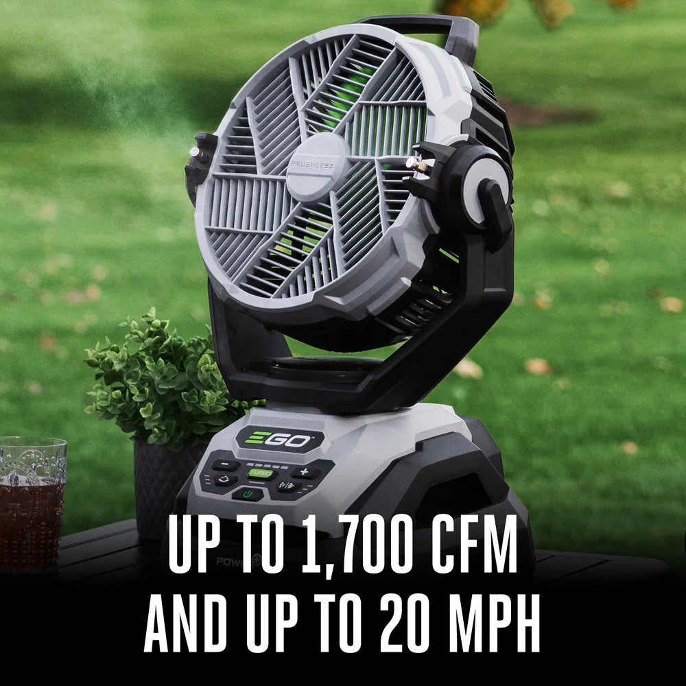 10" Oscillating Misting Fan