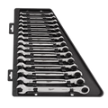 15pc Ratcheting Combination Wrench Set - Metric