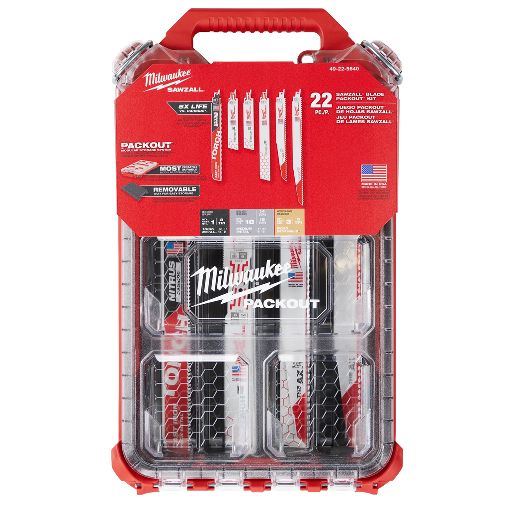 22PC SAWZALL® Blade PACKOUT™ Kit
