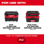 1-1/4” x 2’ to 6’ Expandable Hose