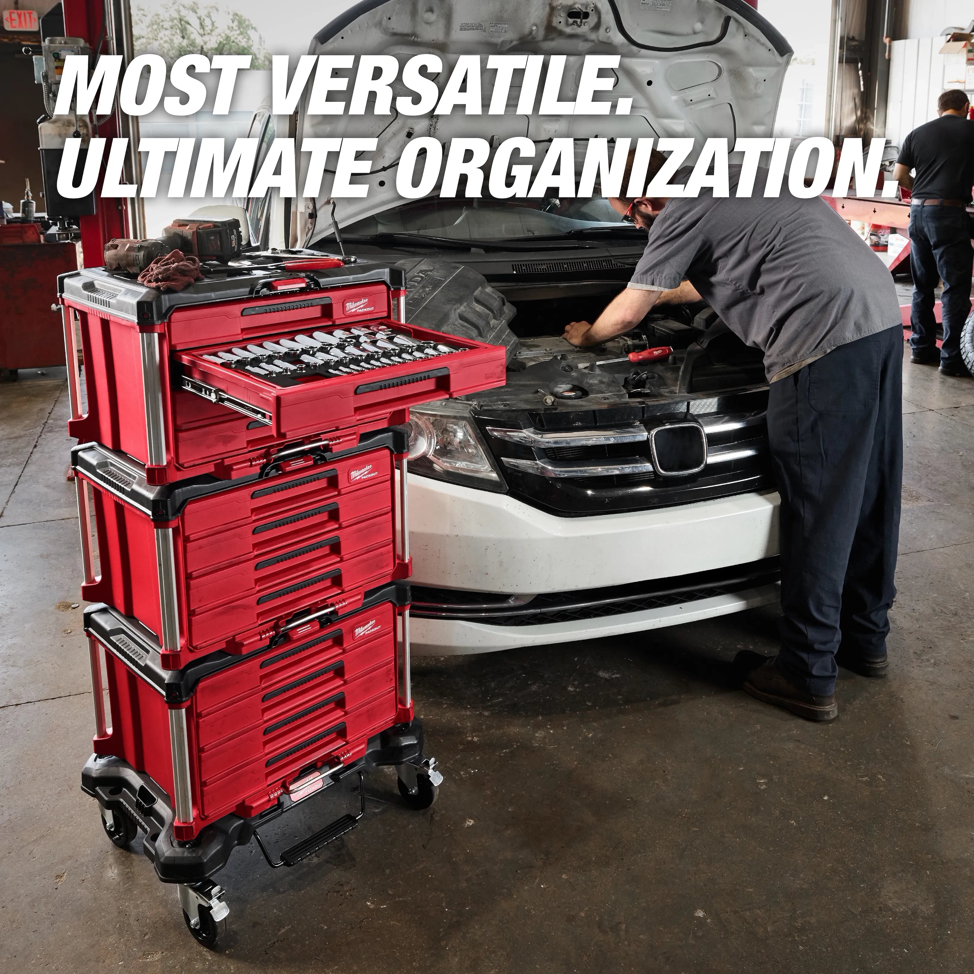 60pc. Metric & SAE Combination Wrench Set with PACKOUT™ 4 Drawer Tool Box