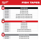 50' 1/8" Steel Fish Tape