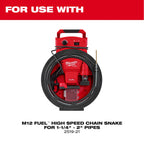 Grease Penetrating Head for 1/4" Chain Snake Cable