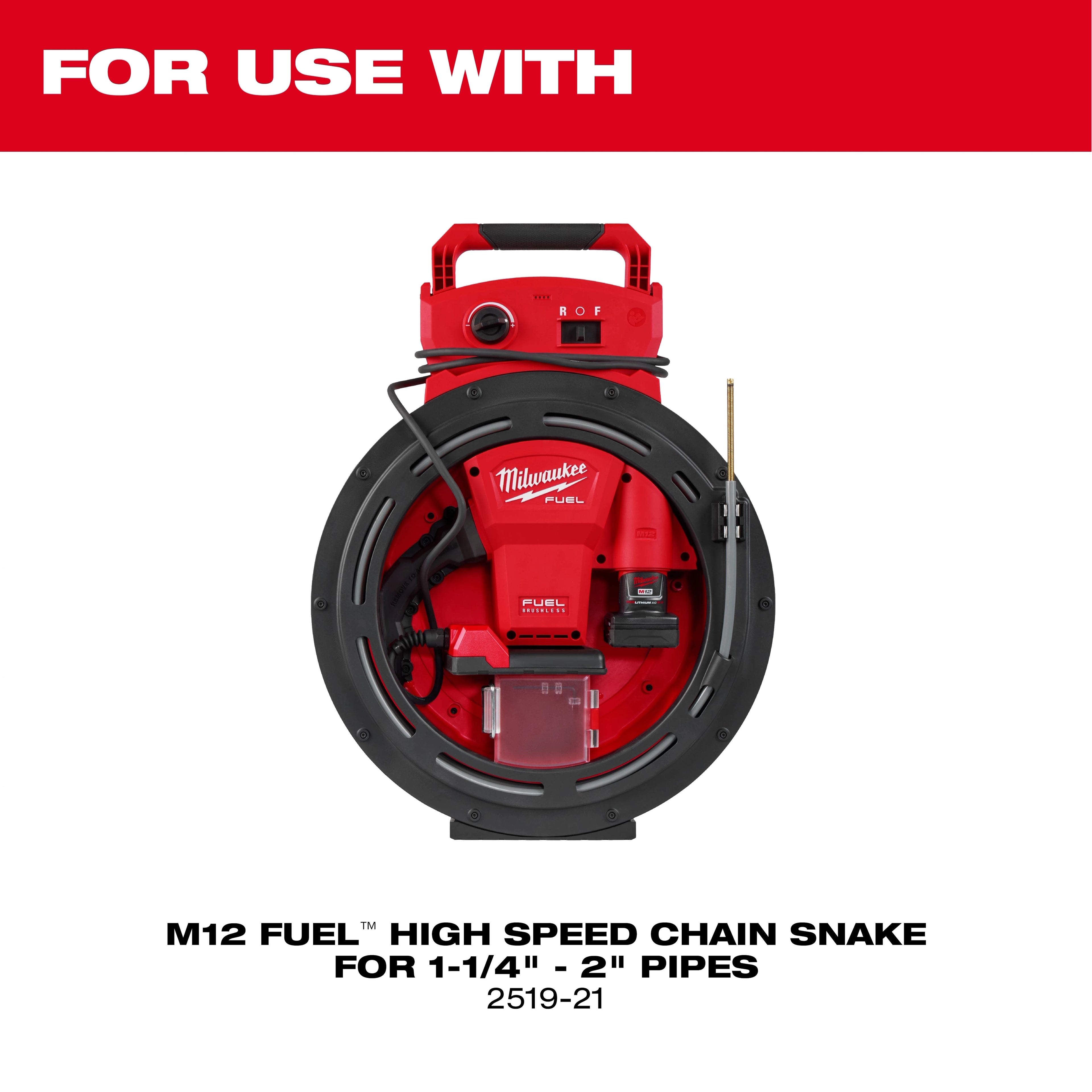 Grease Penetrating Head for 1/4" Chain Snake Cable