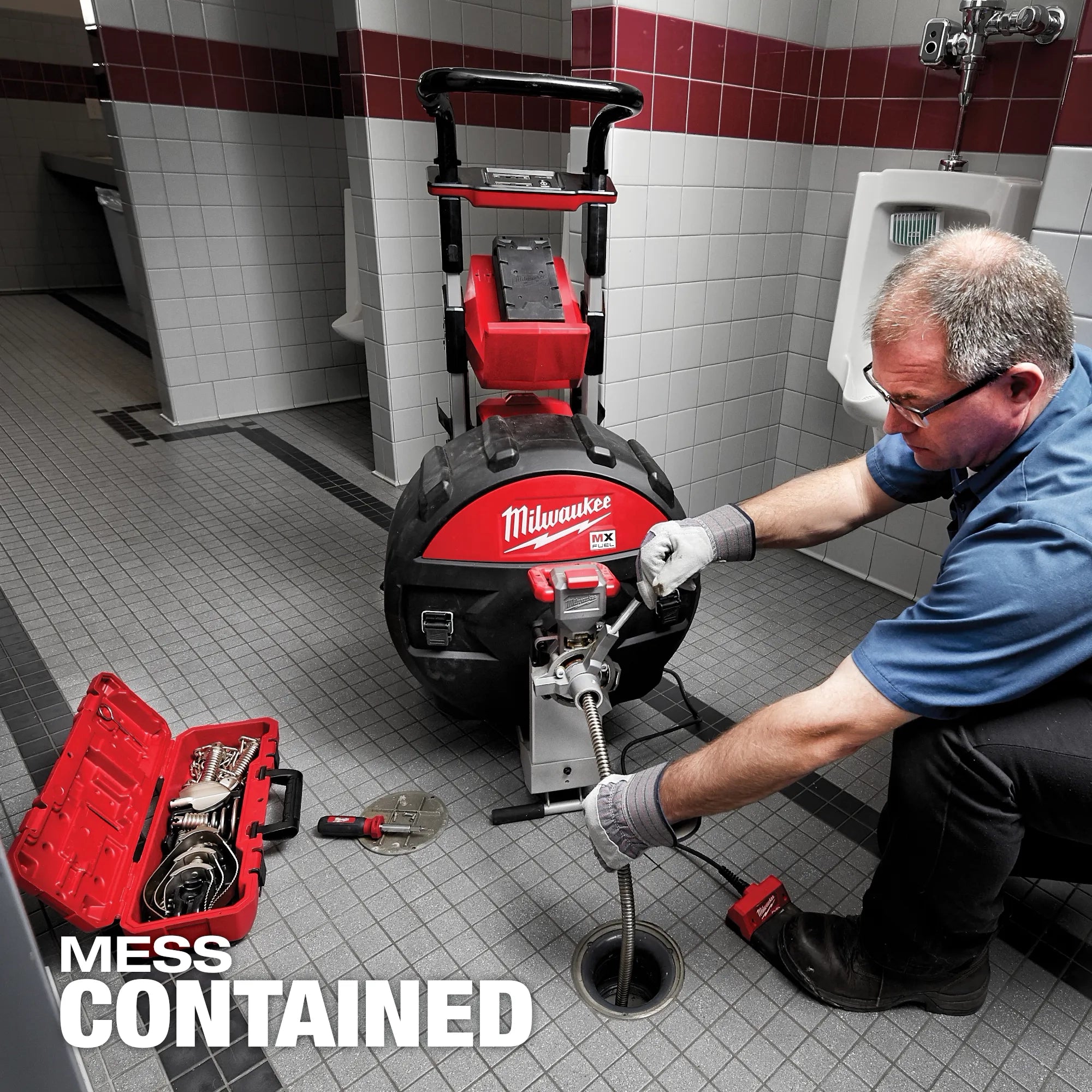 MX FUEL™ Sewer Drum Machine for 5/8“ - ¾“ Cable Kit