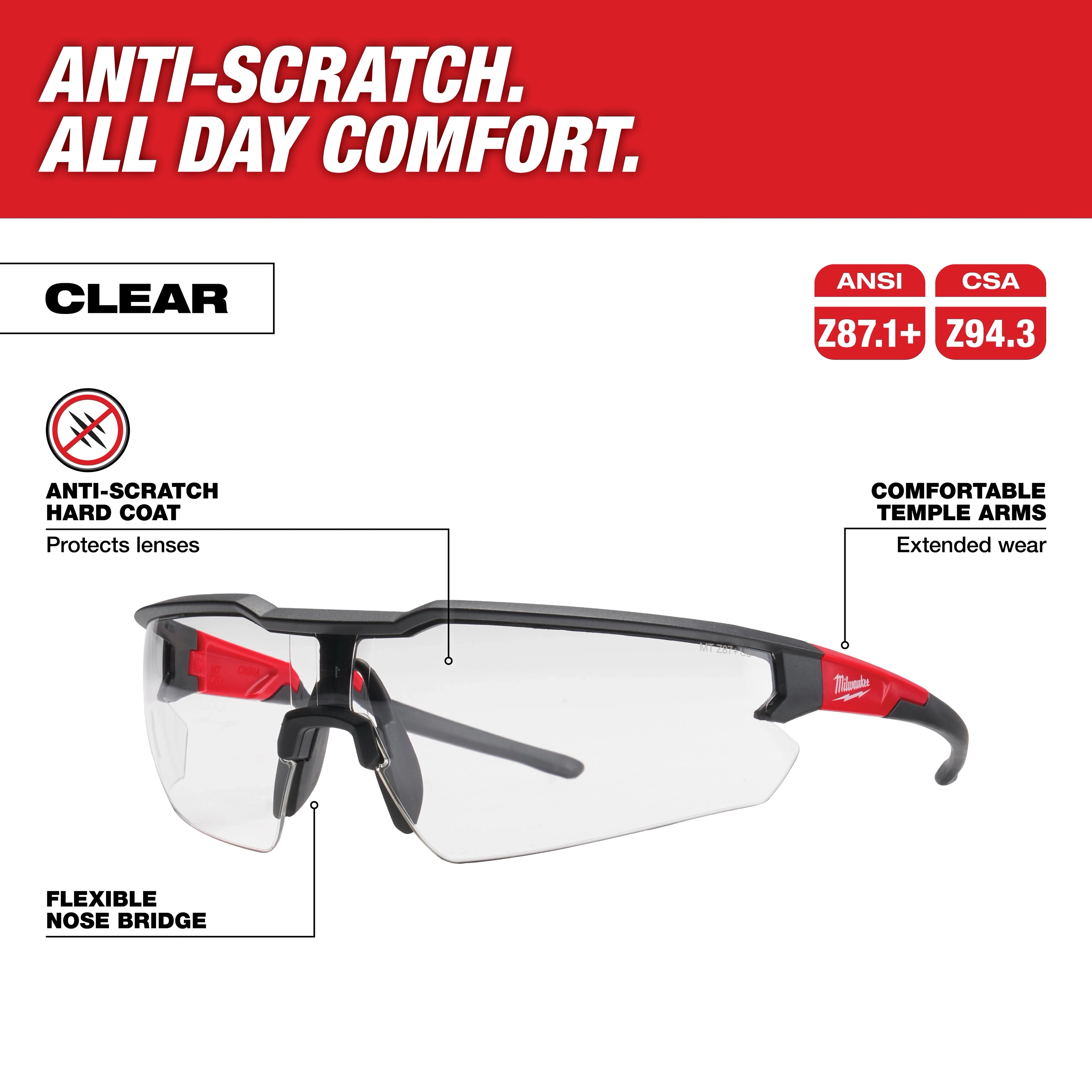 Safety Glasses - Anti-Scratch Lenses