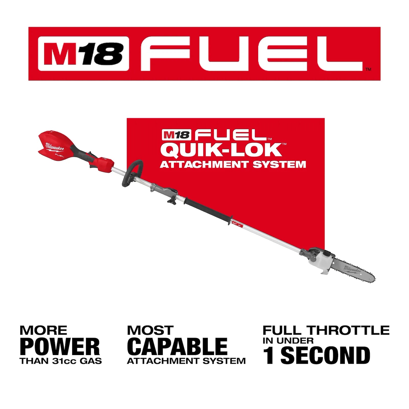 M18 FUEL™ Power Head w/ QUIK-LOK™ Pole Saw