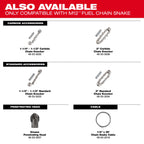 Grease Penetrating Head for 1/4" Chain Snake Cable