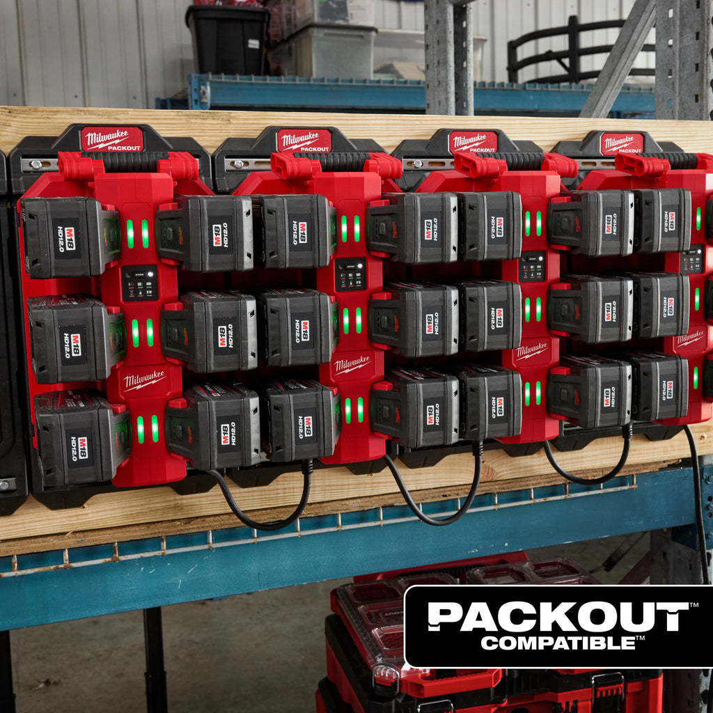 M18™ Six Bay Daisy Chain Rapid Charger w/ PACKOUT™ Compatibility