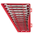 15pc Ratcheting Combination Wrench Set - SAE