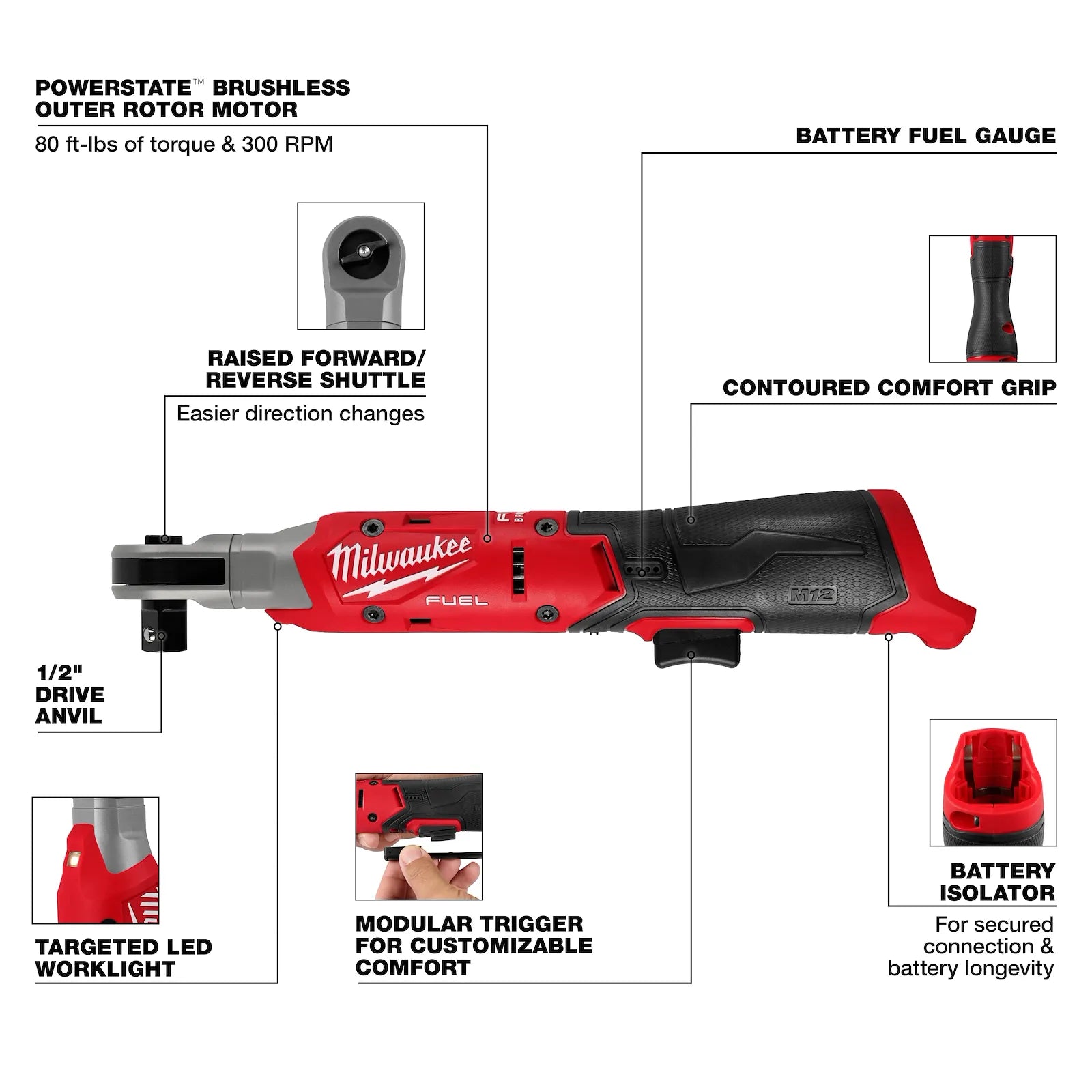 M12 FUEL™ 1/2" Ratchet