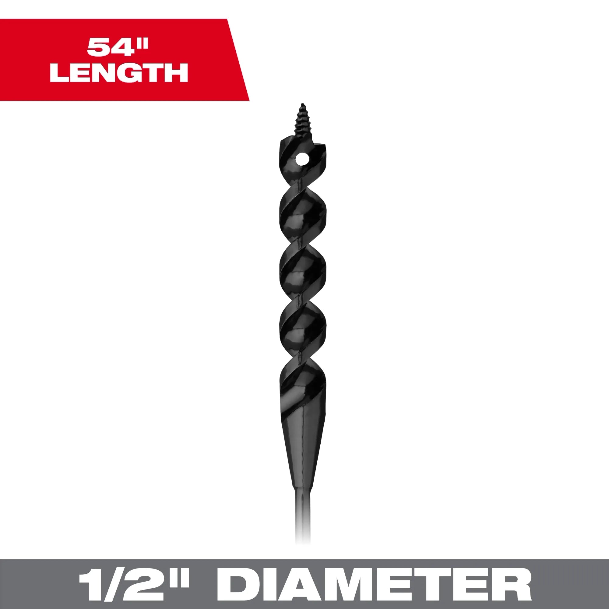 1/2” x 54" Flexible Cable Auger Bit