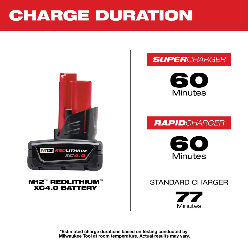 M12™ REDLITHIUM™ XC 4.0 Extended Capacity Battery Pack
