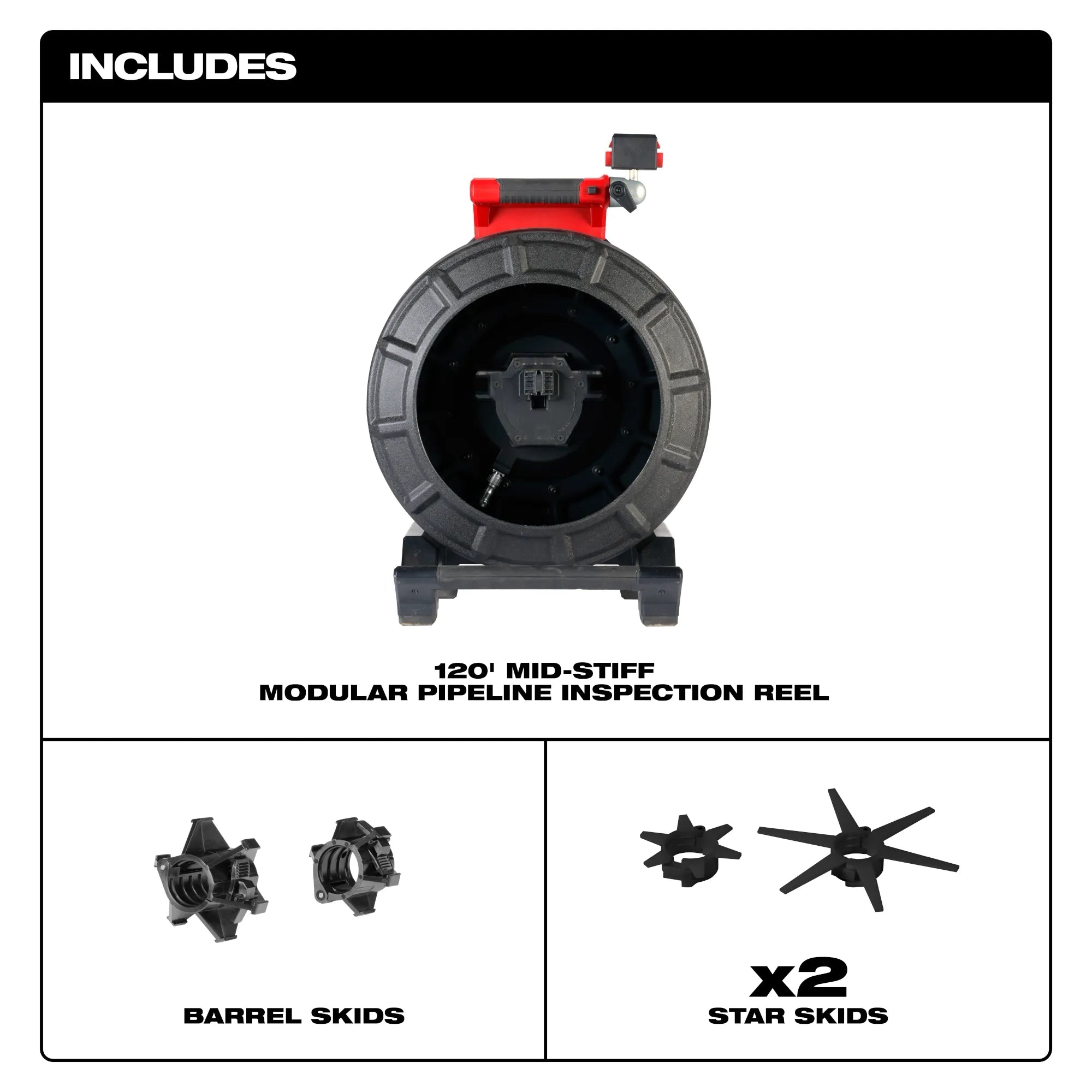 120’ Mid-Stiff Modular Pipeline Inspection Reel
