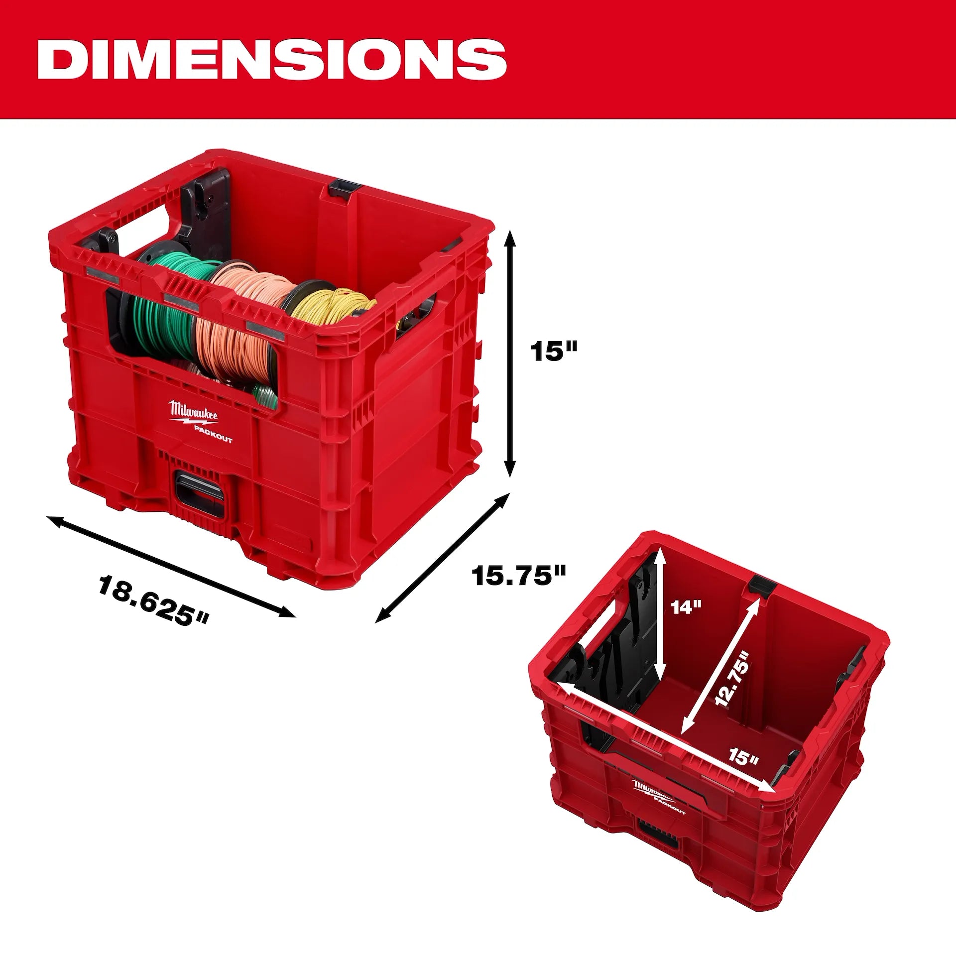 PACKOUT™ Wire Pulling XL Crate