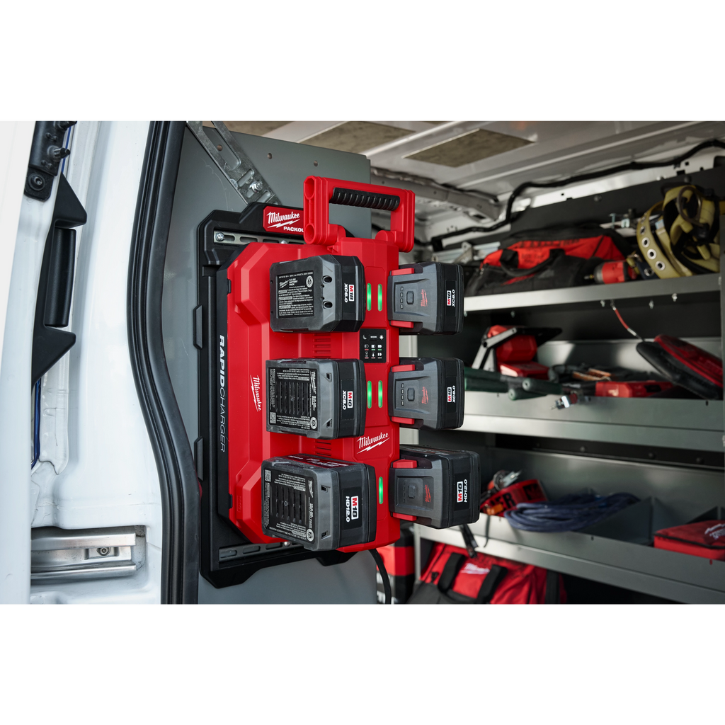 M18™ Six Bay Daisy Chain Rapid Charger w/ PACKOUT™ Compatibility