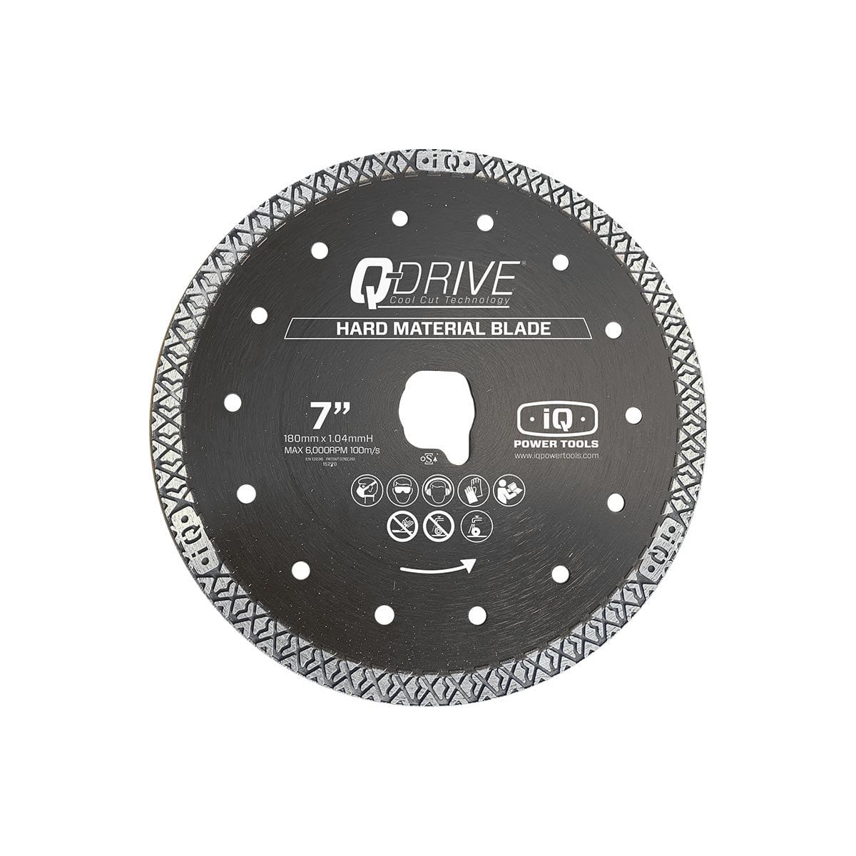 7" Q-Drive Hard Material Blade for use with the IQ228CYCLONE