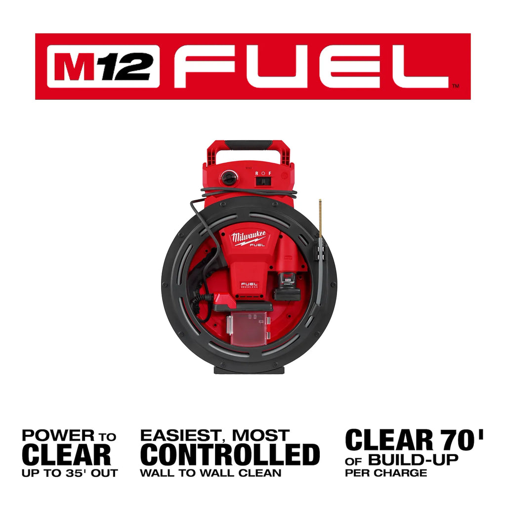 M12 FUEL™ High Speed Chain Snake for 1-1/4”-2” Pipes