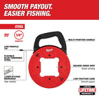 25’ 1/4" Steel Fish Tape w/ Low Profile Tip