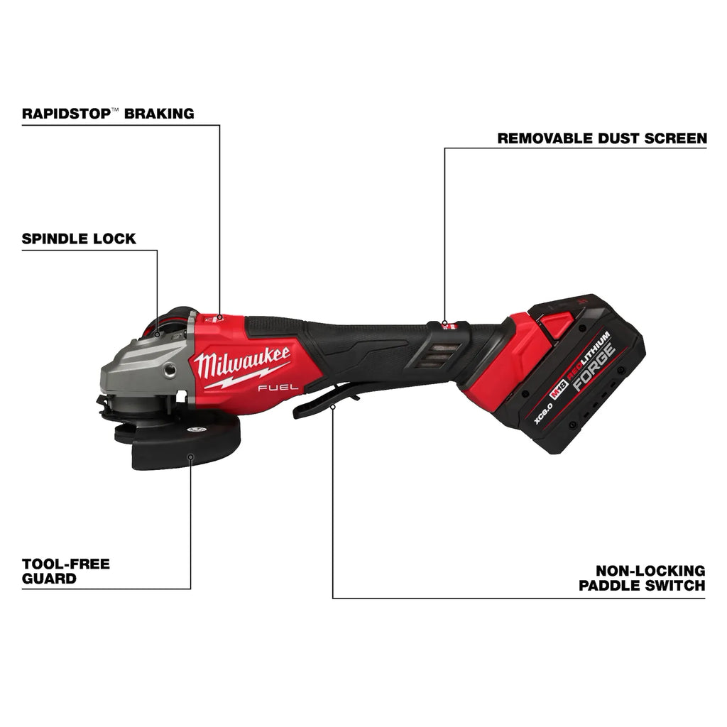 M18 FUEL™ 4-1/2"-6" Braking Grinder, Paddle Switch