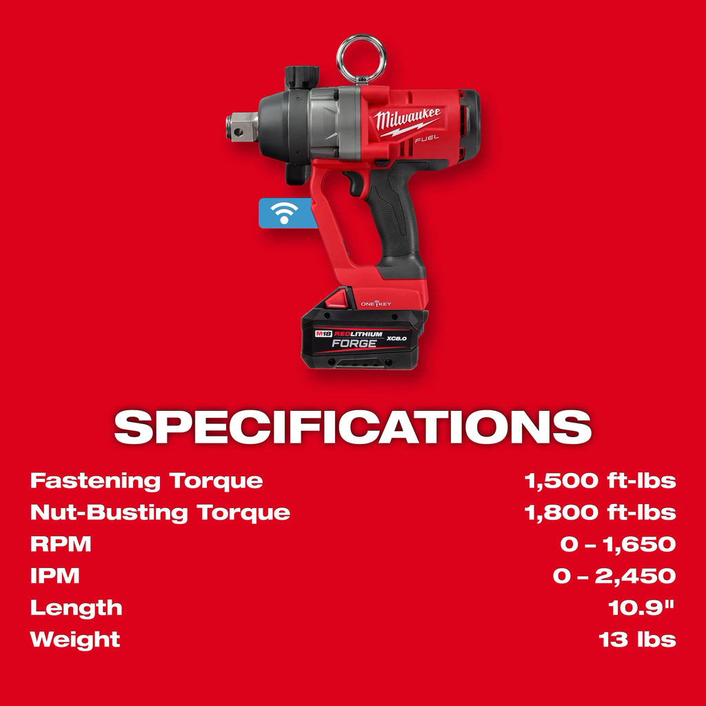 M18 FUEL™ 1" High Torque Impact Wrench w/ ONE-KEY™