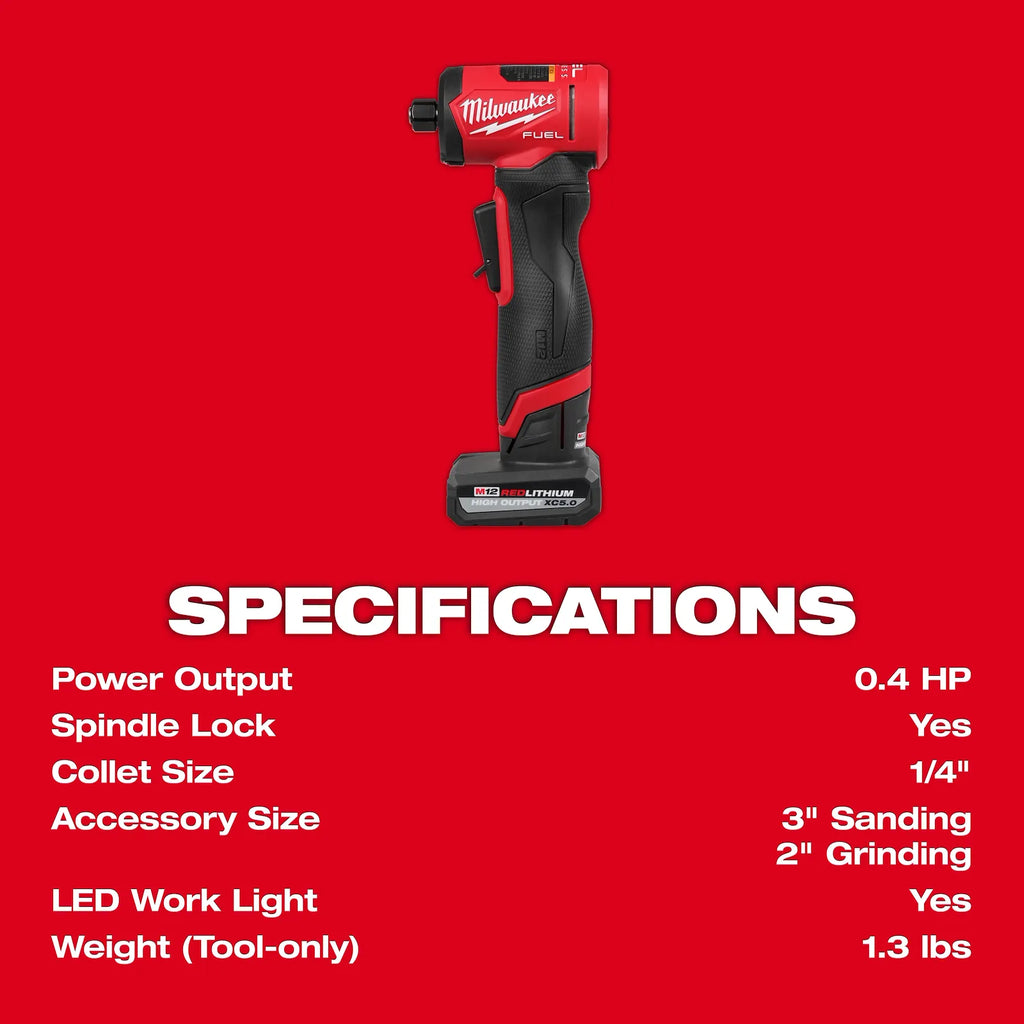 M12 FUEL™ 1/4" Right Angle Die Grinder