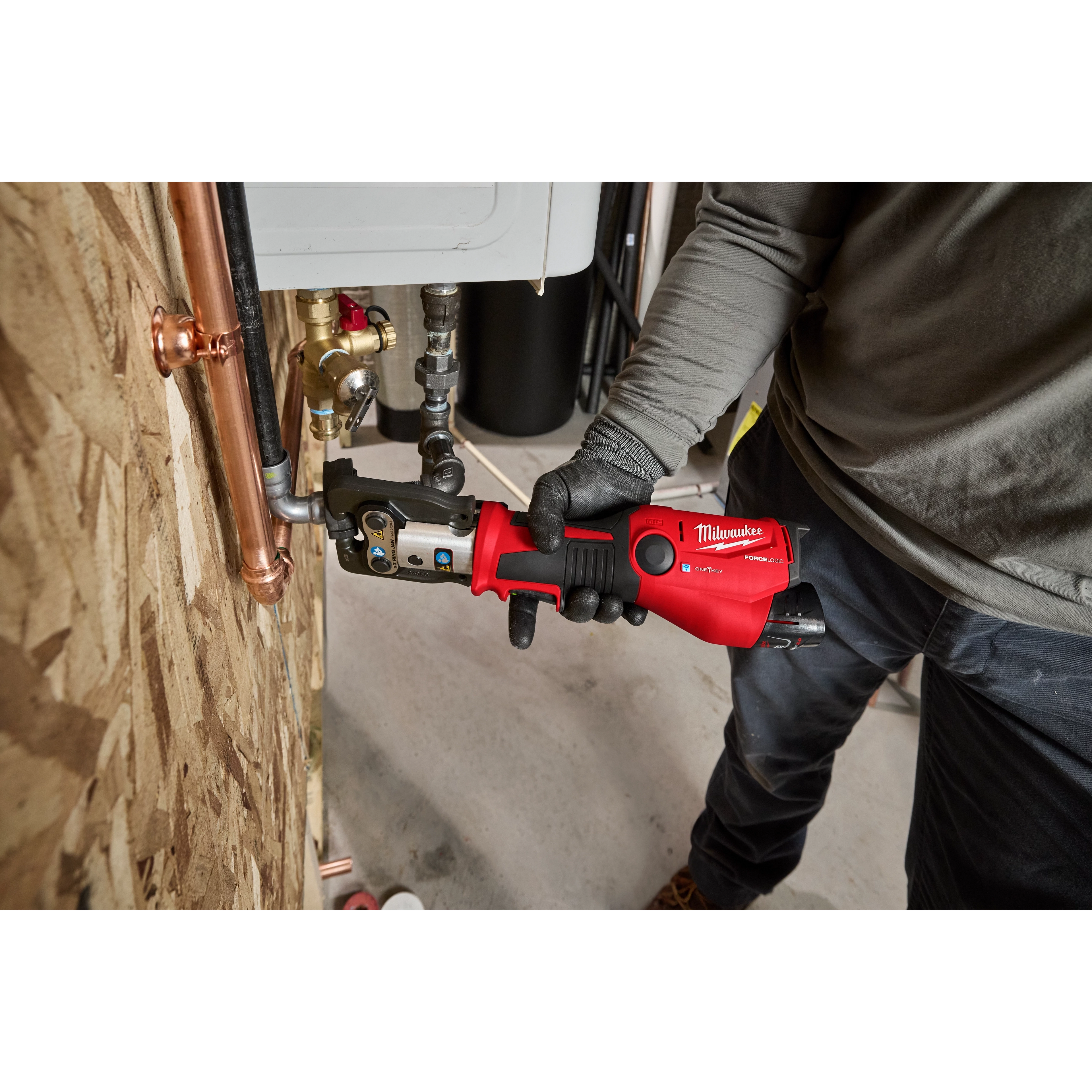 M12™ FORCE LOGIC™ Press Tool Kit w/ ONE‑KEY™ with 1/2" – 1" CTS‑V Jaws