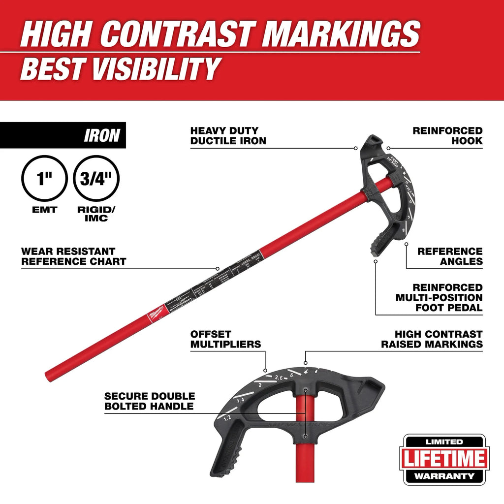 1" EMT Iron Conduit Bender