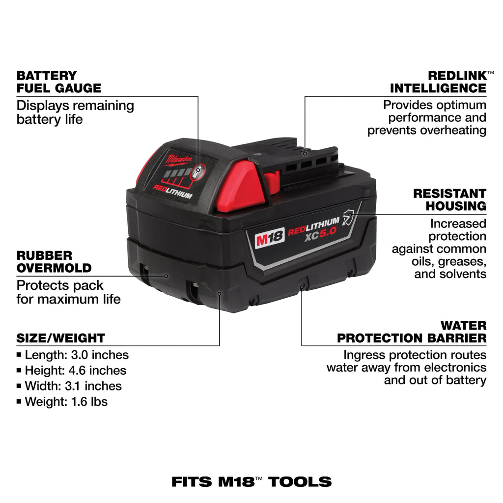 M18™ REDLITHIUM™ XC5.0 Battery