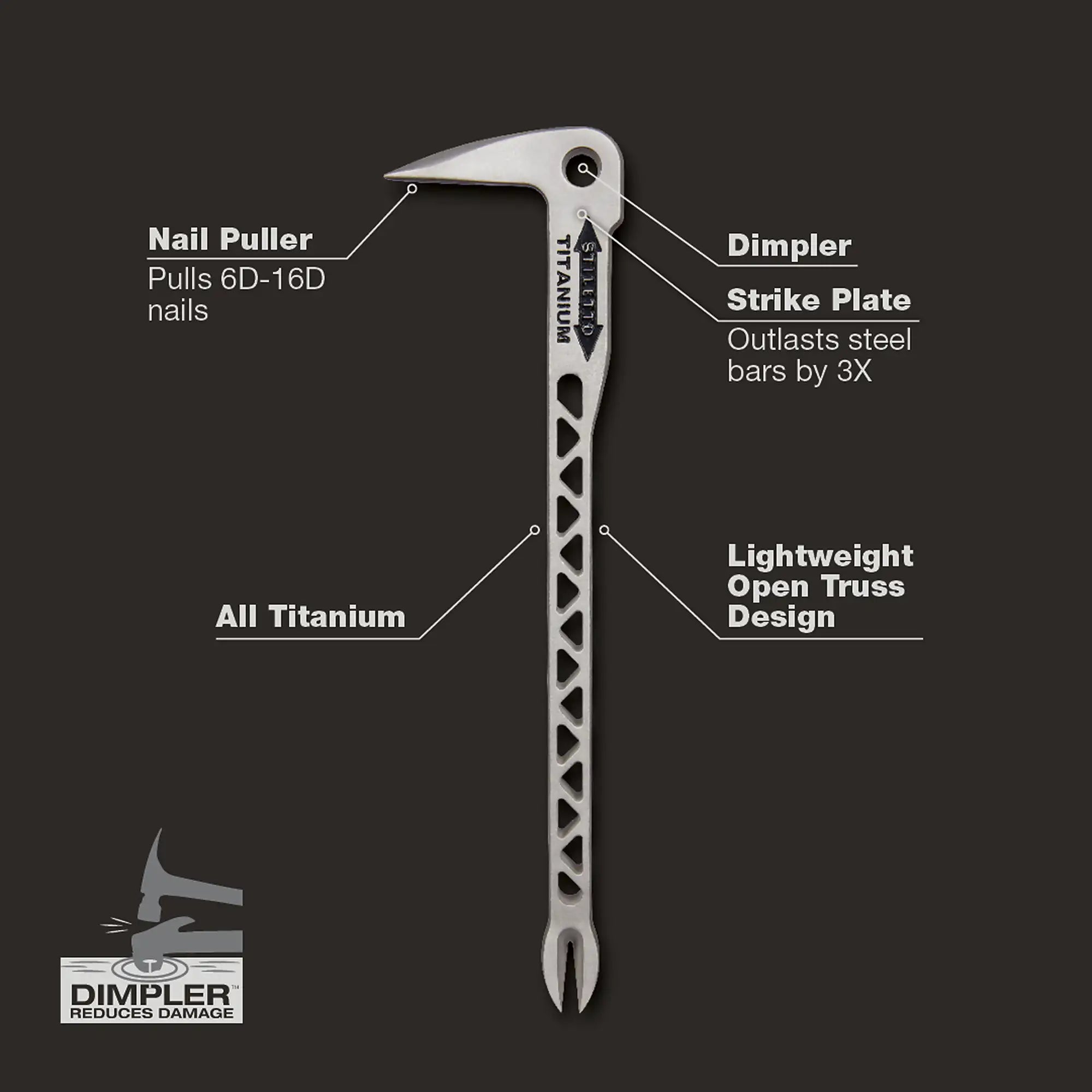 11.5" Titanium Claw Bar