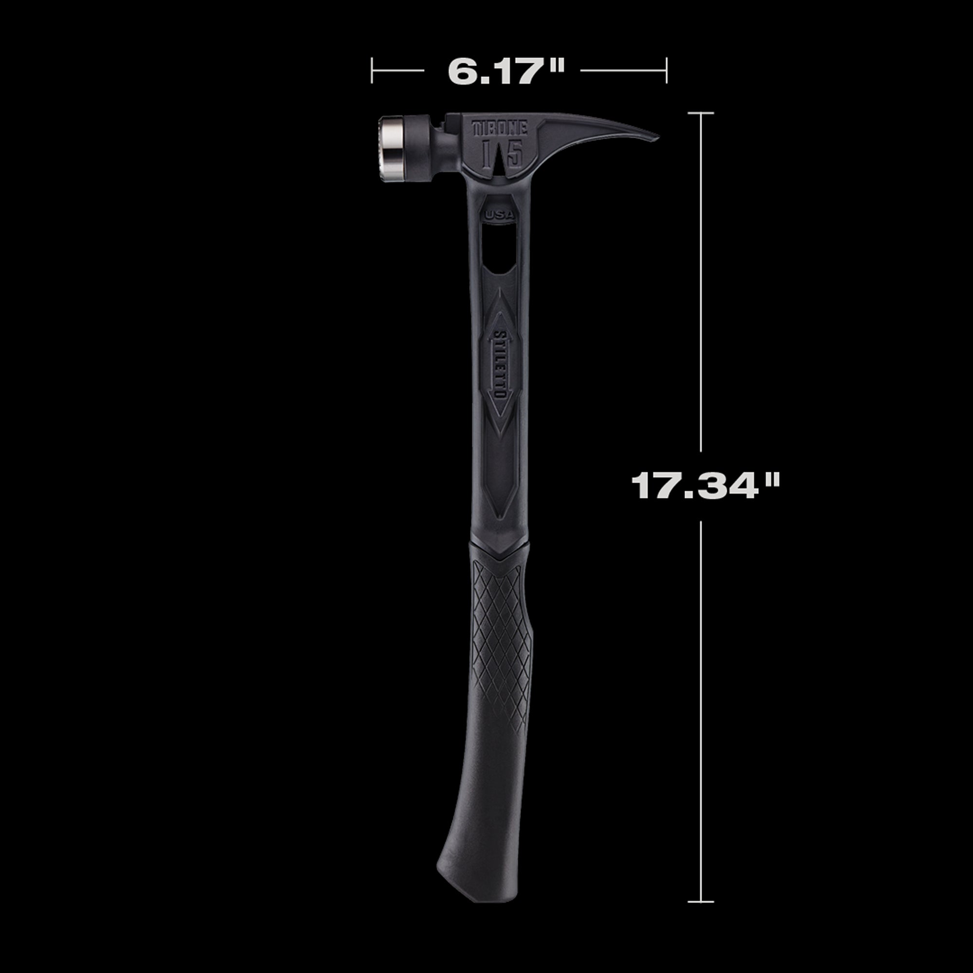 15oz TIBONE™ Milled/Curved Titanium - Limited Edition Black