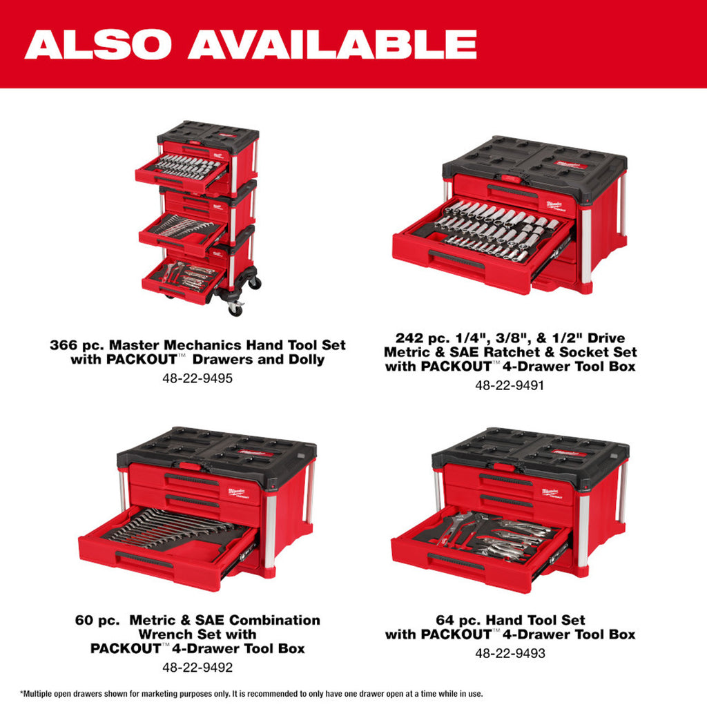 366-Piece Master Mechanics Hand Tool Set with PACKOUT Drawers and Dolly