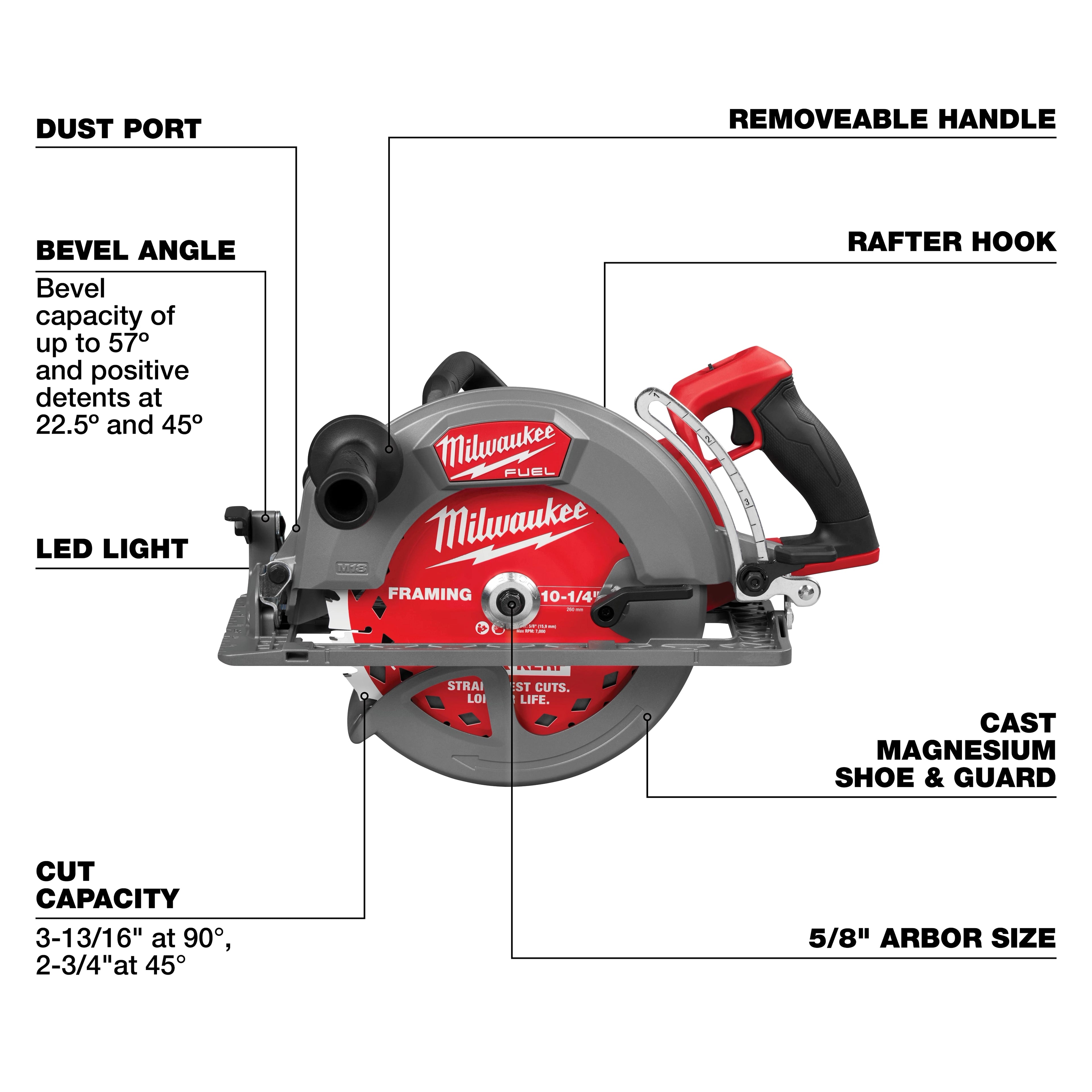 M18 FUEL™ 10-1/4" Rear Handle Circular Saw