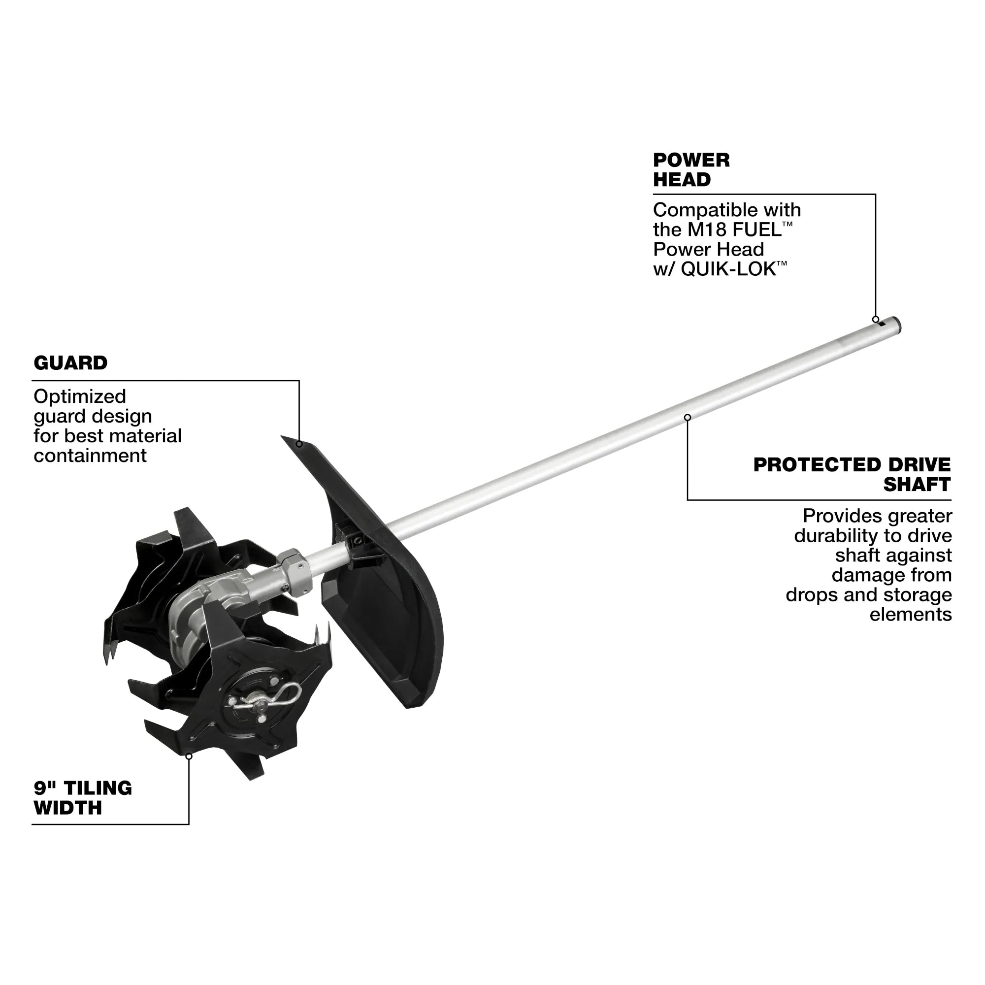 M18 FUEL™ QUIK-LOK™ Cultivator Attachment