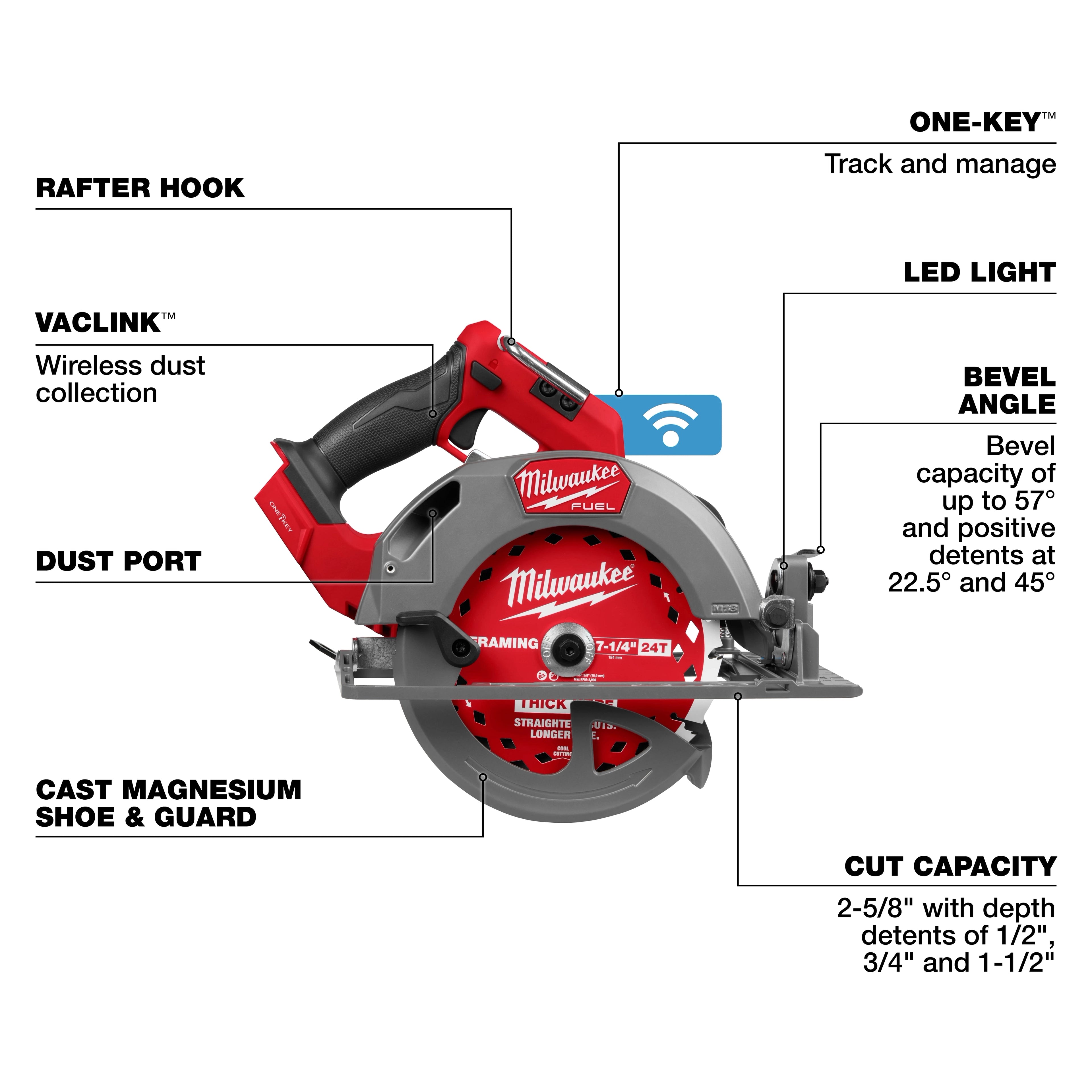 M18 FUEL™ 7-1/4" Circular Saw w/ ONE-KEY™