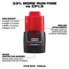 M12™ REDLITHIUM™ CP2.0 Battery Two Pack