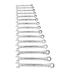 15pc Ratcheting Combination Wrench Set - Metric