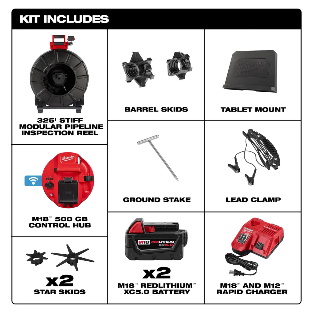 M18™ 325’ Stiff Modular Pipeline Inspection System