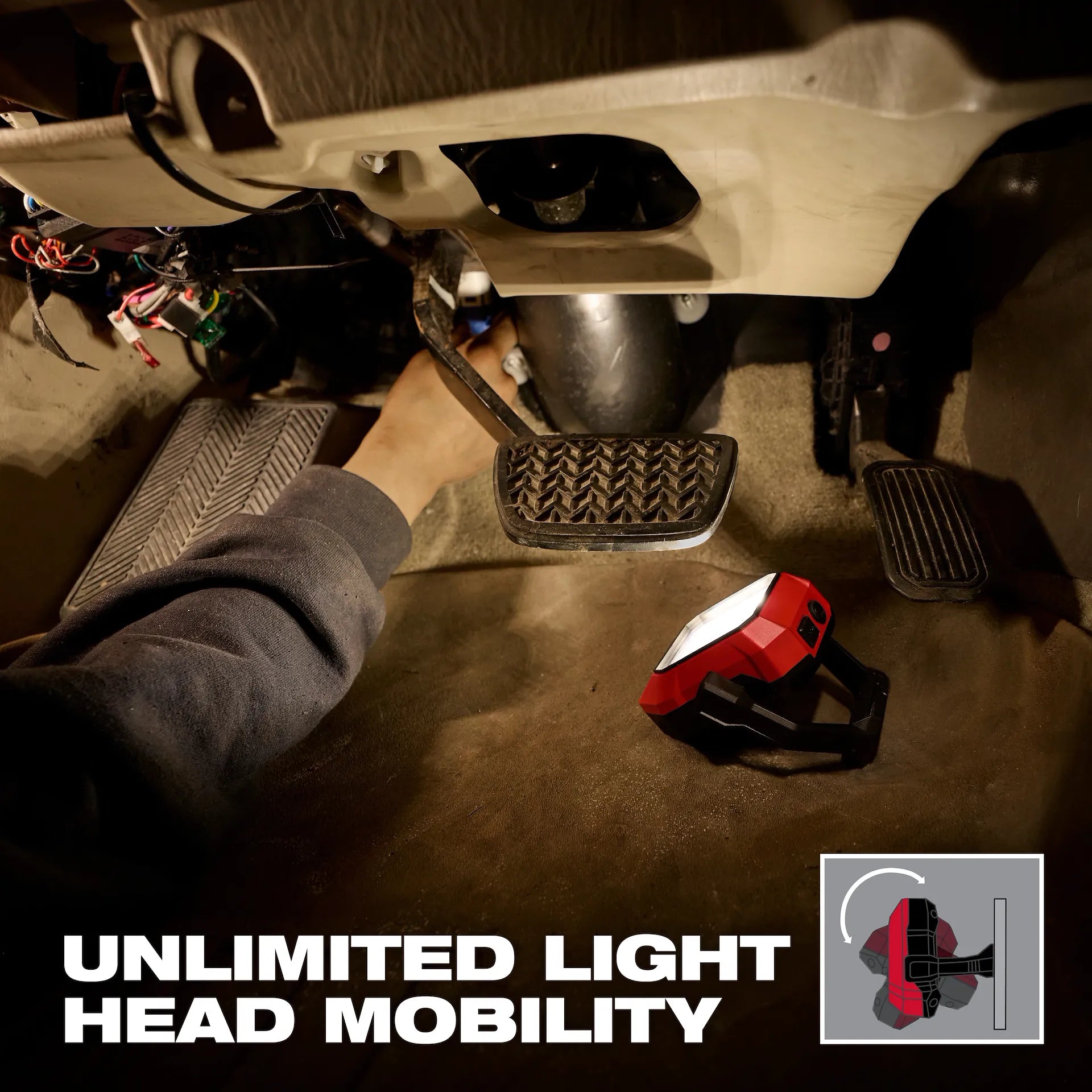 Milwaukee® Rechargeable Pivoting Task Light w/ Spot Mode