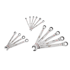 15pc Ratcheting Combination Wrench Set - SAE