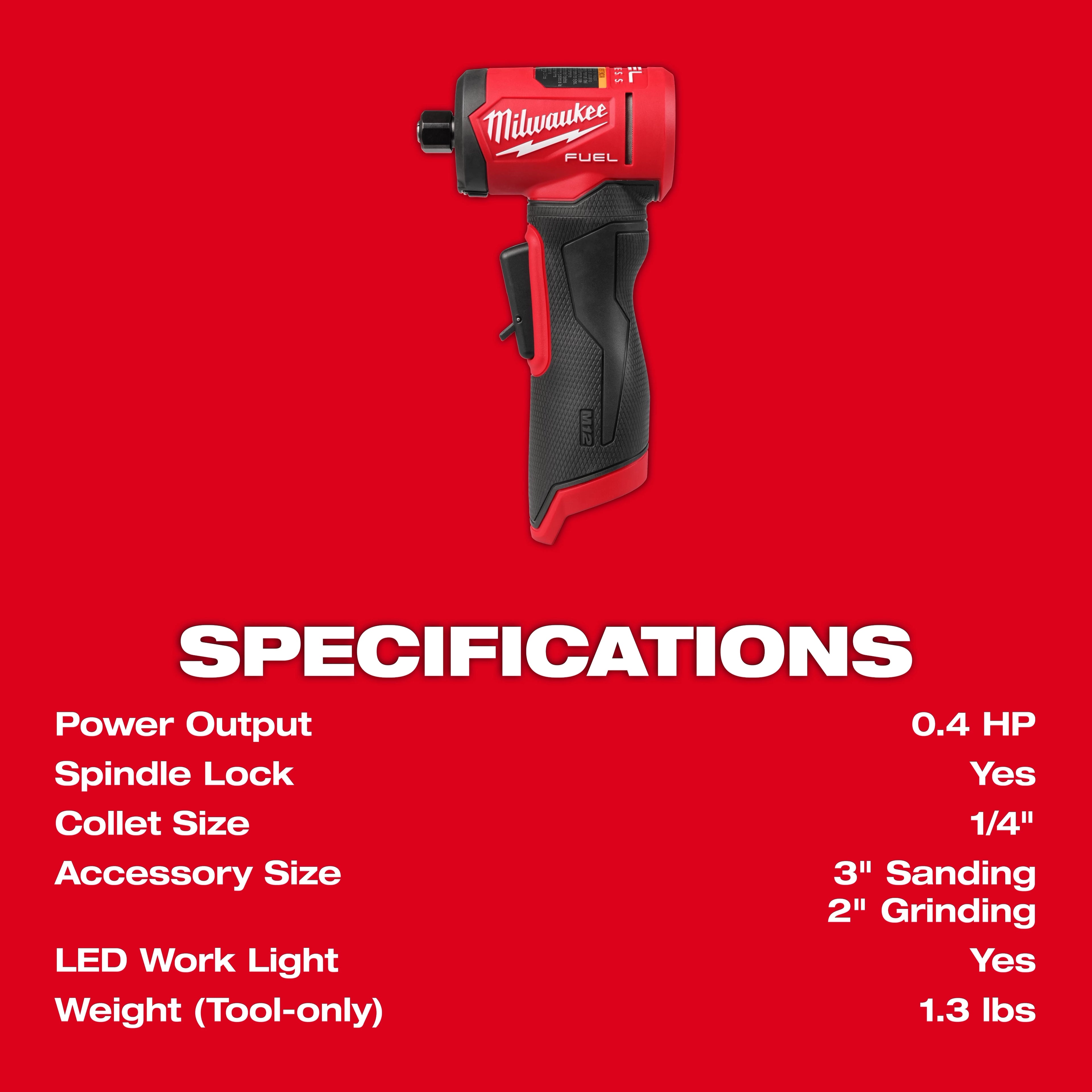 M12 FUEL™ 1/4" Right Angle Die Grinder