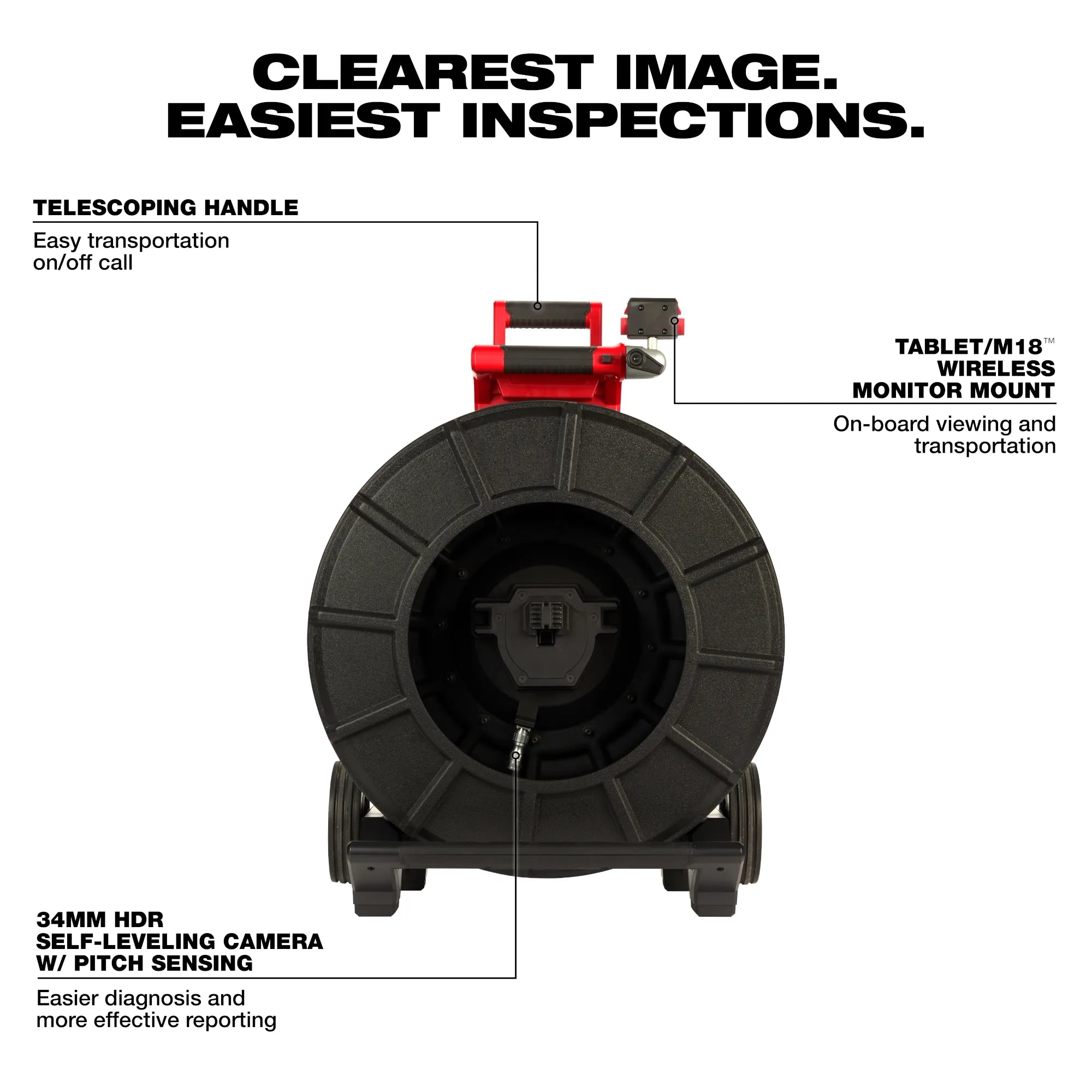 200’ Stiff Modular Pipeline Inspection Reel