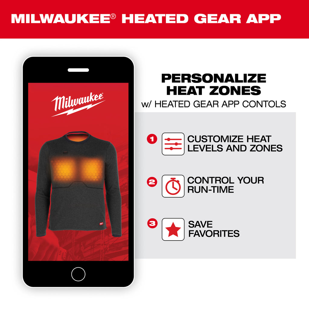 Milwaukee® Heated Merino Wool Crew Neck Baselayer