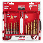 23PC SHOCKWAVE™ Impact Duty RED HELIX™ Titanium Drill Bit Set