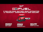 M18 FUEL™ 9 Gallon Dual Battery Dust Extractor w/ PACKOUT™ Compatibility and VACLINK™